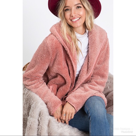 🥰LAST 1! Faux Fur Open Jacket w/Side Pockets! - Picture 2 of 4